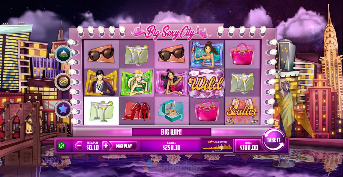 Big Sexy City slot game reel frame
